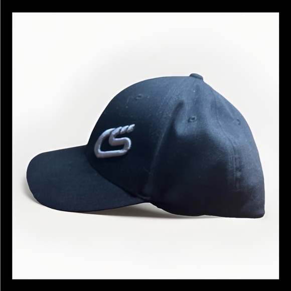 CorkSport Flexfit Hat Black Silver Embroidered L/XL - Picture 4 of 7